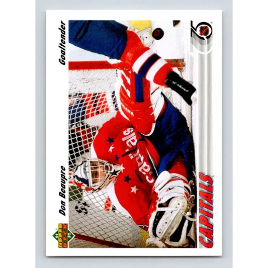 1991-92 Upper Deck #197 Don Beaupre NM-MT Washington Capitals Hockey Card Image 1