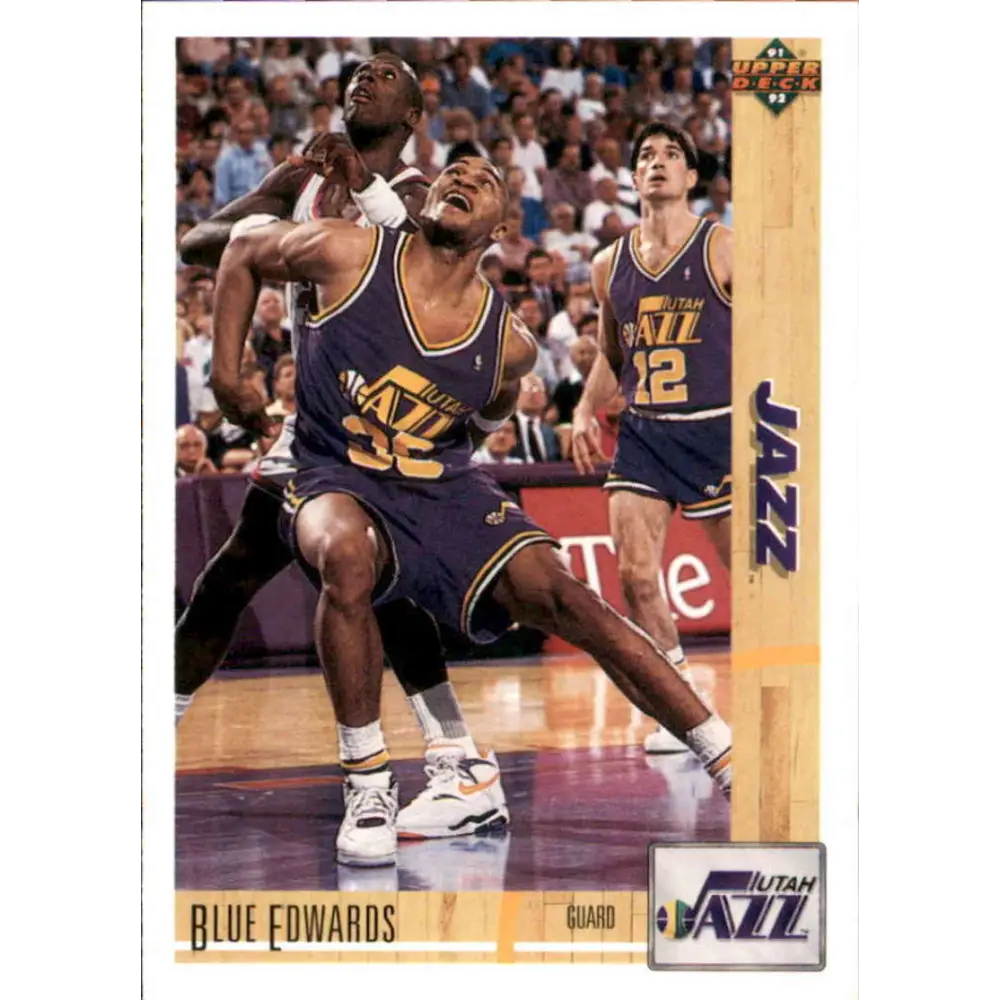 1991-92 Upper Deck #199 Blue Edwards NM-MT Utah Jazz Basketball Card Image 1