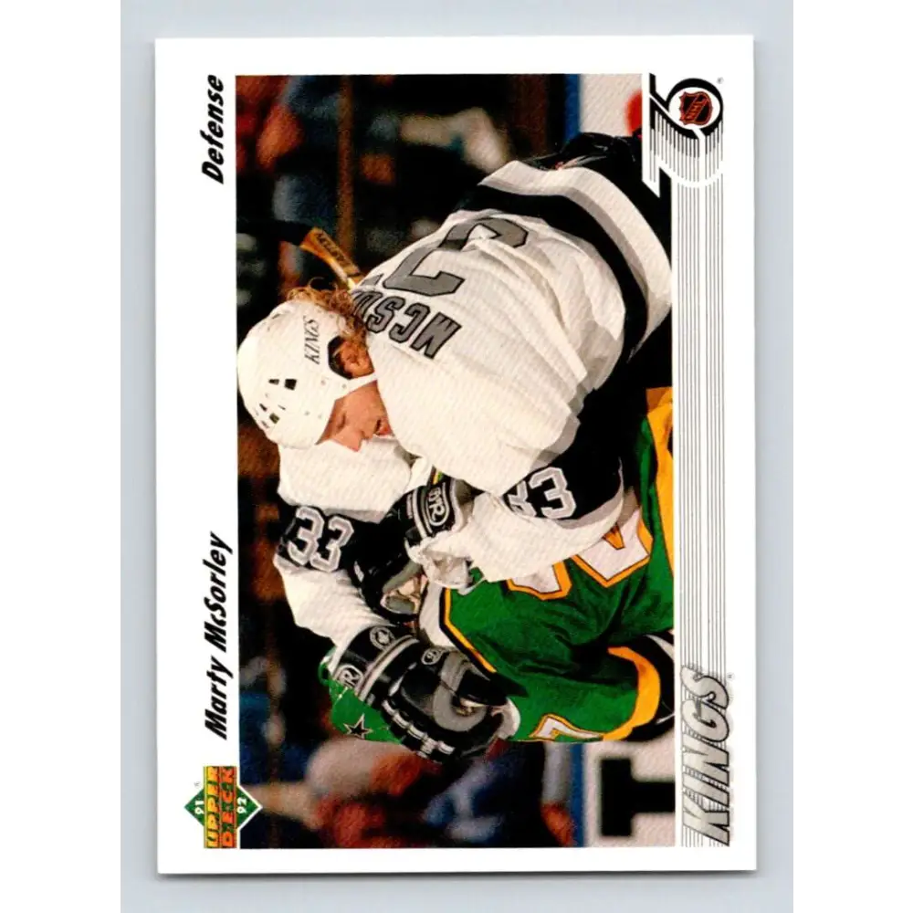 1991-92 Upper Deck #199 Marty McSorley NM-MT Los Angeles Kings Hockey Card Image 1