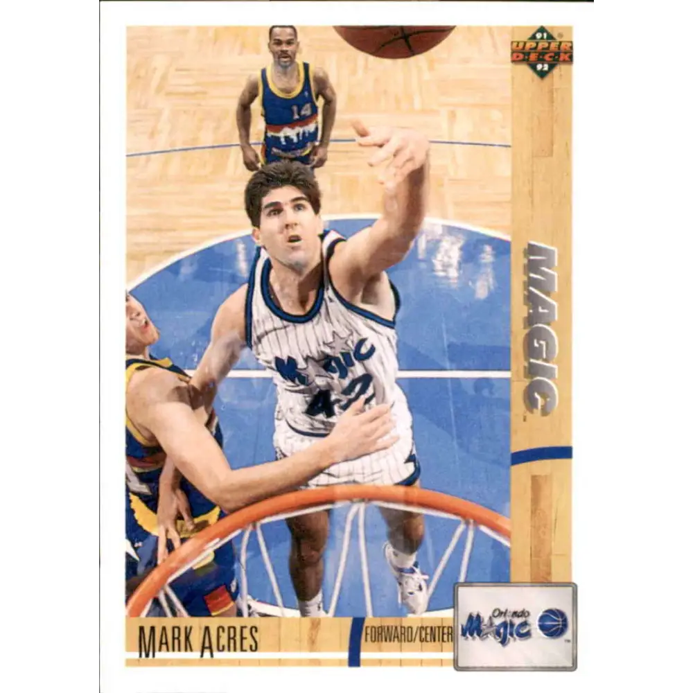 1991-92 Upper Deck #201 Mark Acres NM-MT Orlando Magic Basketball Card Image 1
