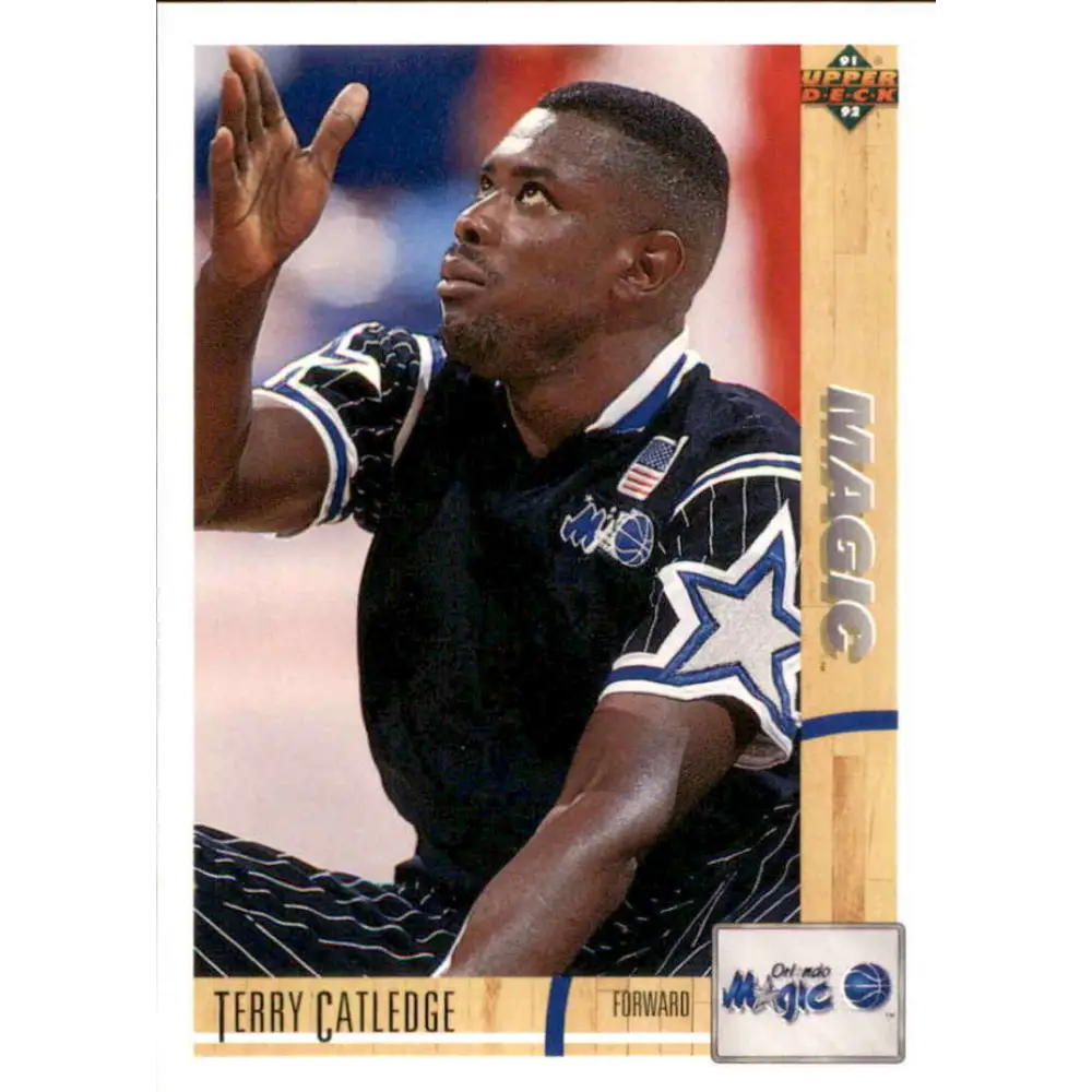 1991-92 Upper Deck #205 Terry Catledge NM-MT Orlando Magic Basketball Card Image 1