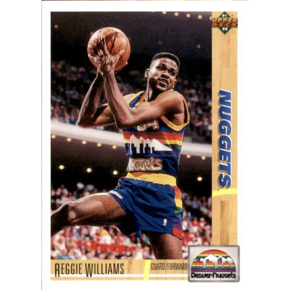 1991-92 Upper Deck #206 Reggie Williams NM-MT Denver Nuggets Basketball Card Image 1