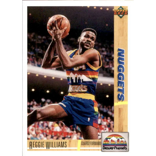 1991-92 Upper Deck #206 Reggie Williams NM-MT Denver Nuggets Basketball Card Image 1