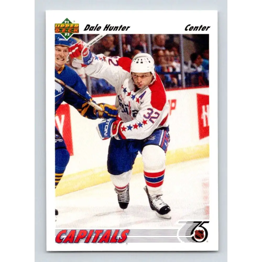 1991-92 Upper Deck #209 Dale Hunter NM-MT Washington Capitals Hockey Card Image 1