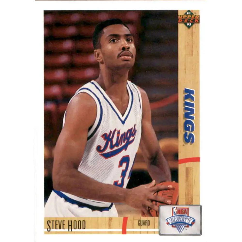 1991-92 Upper Deck #21 Steve Hood UER NM-MT Sacramento Kings Basketball Card Image 1