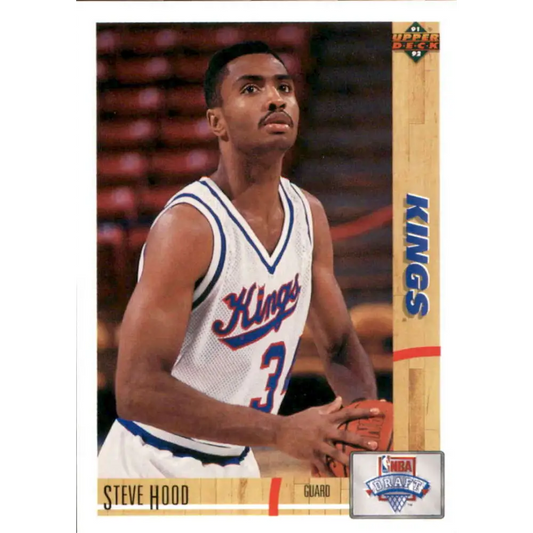 1991-92 Upper Deck #21 Steve Hood UER NM-MT Sacramento Kings Basketball Card Image 1
