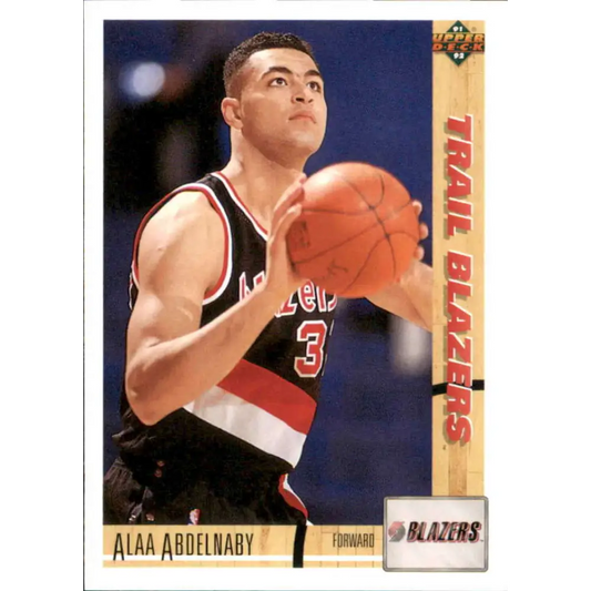 1991-92 Upper Deck #213 Alaa Abdelnaby NM-MT Portland Trail Blazers Basketball Card Image 1