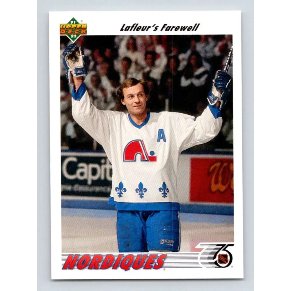 1991-92 Upper Deck #219 Guy Lafleur Farewell NM-MT Hockey Card Image 1