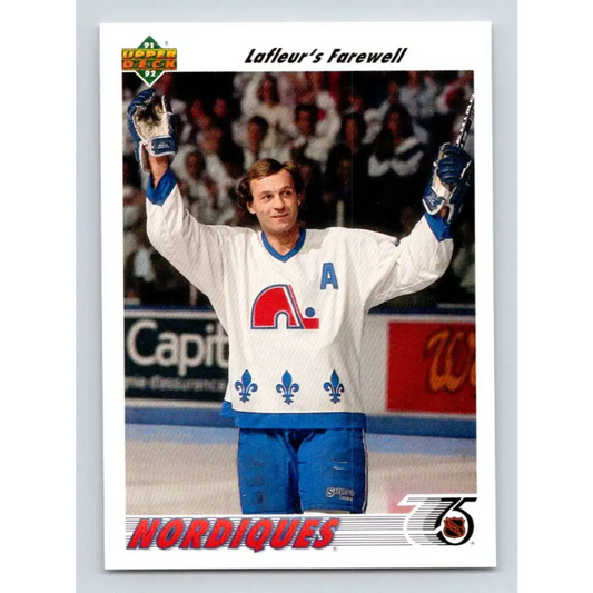1991-92 Upper Deck #219 Guy Lafleur Farewell NM-MT Hockey Card Image 1