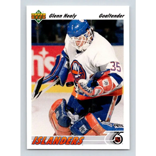1991-92 Upper Deck #224 Glenn Healy NM-MT New York Islanders Hockey Card Image 1