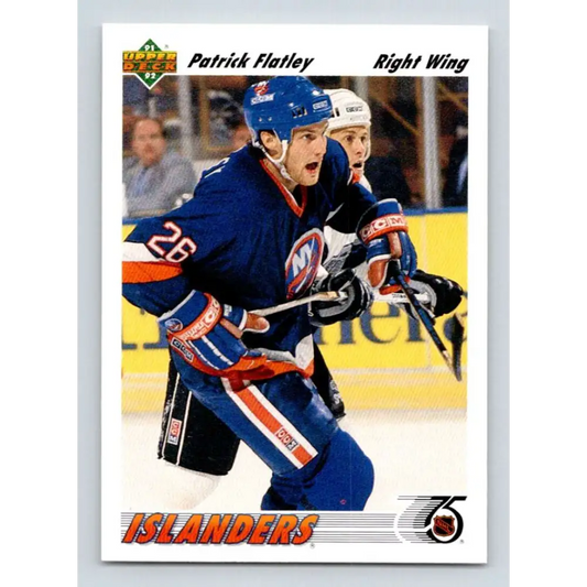 1991-92 Upper Deck #226 Patrick Flatley NM-MT New York Islanders Hockey Card Image 1