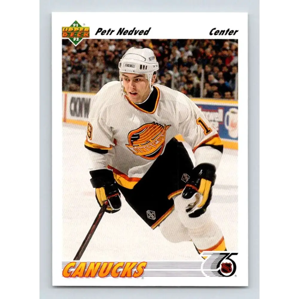 1991-92 Upper Deck #227 Petr Nedved NM-MT Vancouver Canucks Hockey Card Image 1