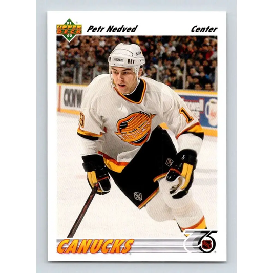 1991-92 Upper Deck #227 Petr Nedved NM-MT Vancouver Canucks Hockey Card Image 1