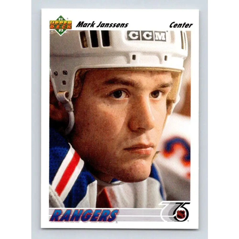 1991-92 Upper Deck #228 Mark Janssens NM-MT New York Rangers Hockey Card Image 1