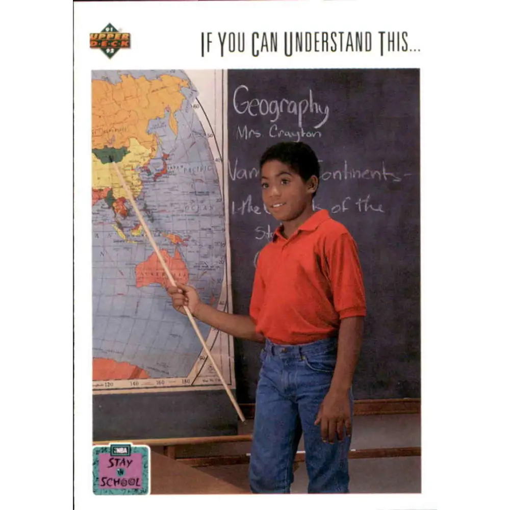 1991-92 Upper Deck #23 Stay in School Kevin Johnson NM-MT Phoenix Suns Basketball Card Image 1