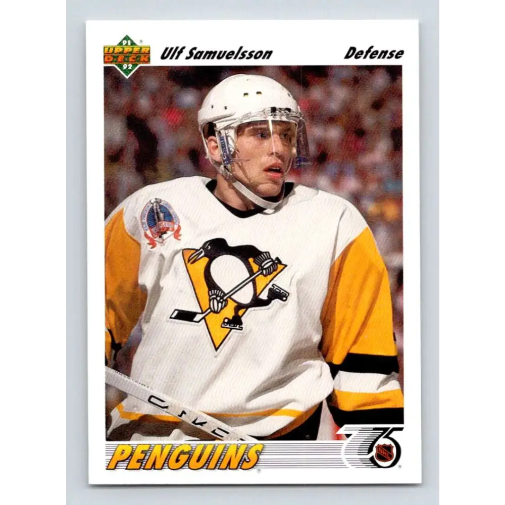 1991-92 Upper Deck #230 Ulf Samuelsson NM-MT Pittsburgh Penguins Hockey Card Image 1
