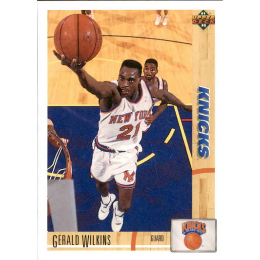1991-92 Upper Deck #234 Gerald Wilkins NM-MT New York Knicks Basketball Card Image 1