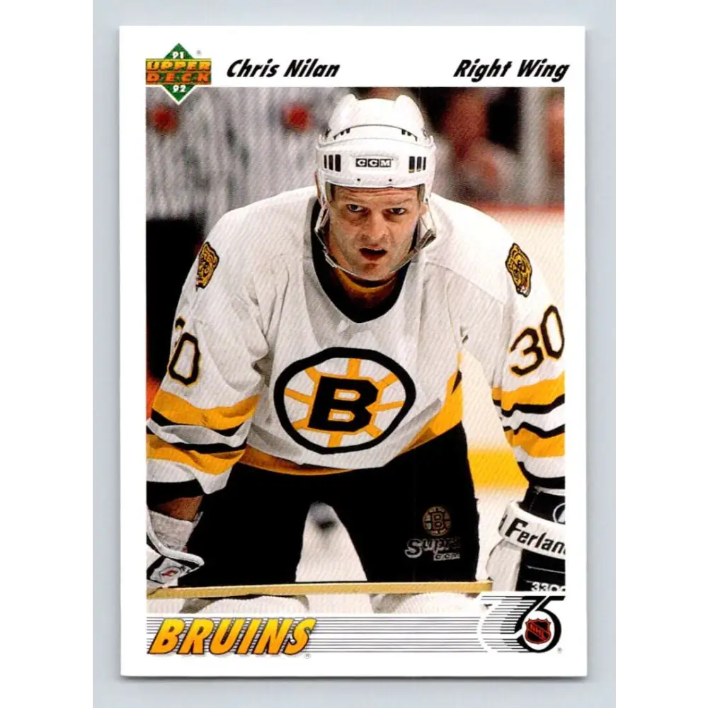 1991-92 Upper Deck #237 Chris Nilan NM-MT Boston Bruins Hockey Card Image 1