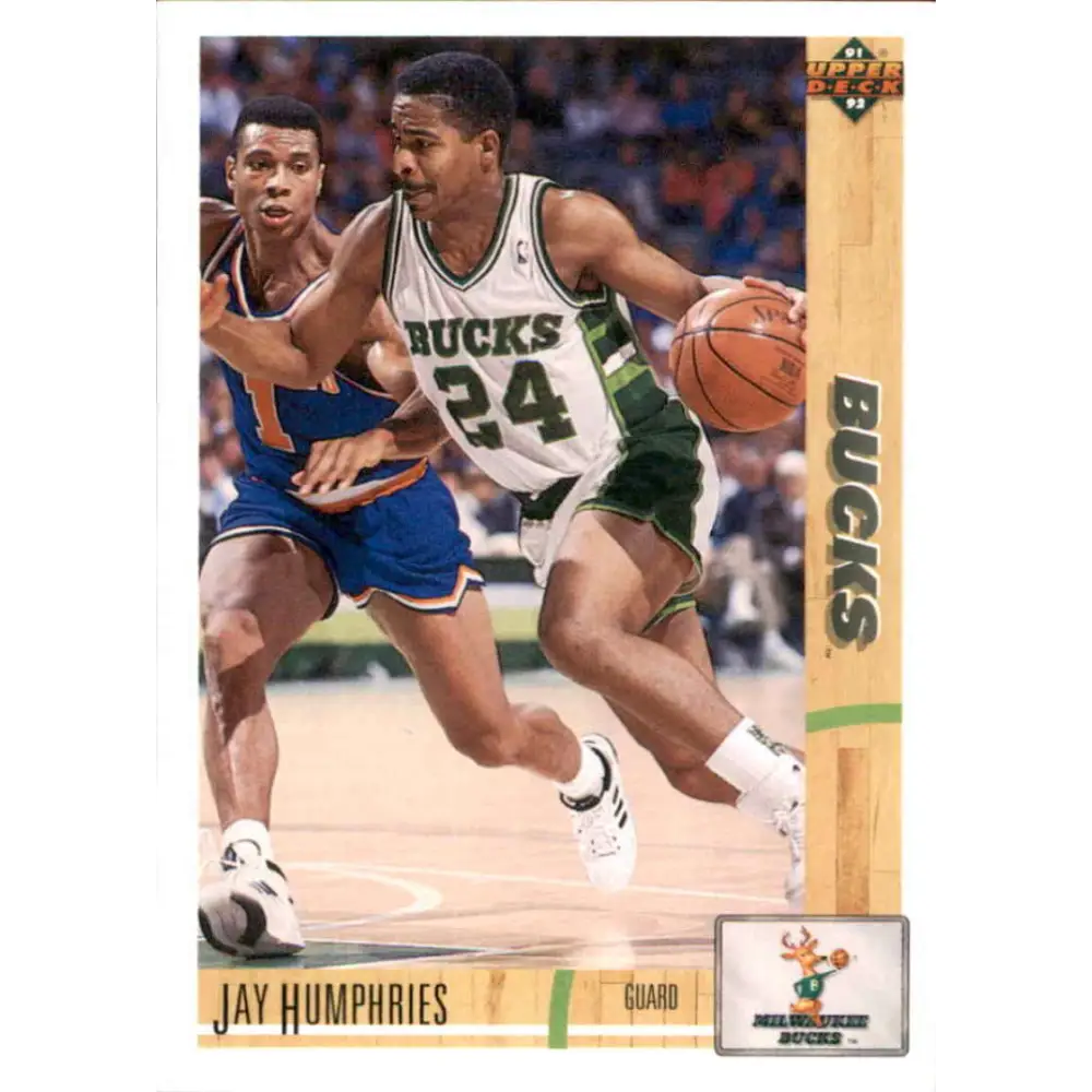 1991-92 Upper Deck #241 Jay Humphries NM-MT Milwaukee Bucks Basketball Card Image 1