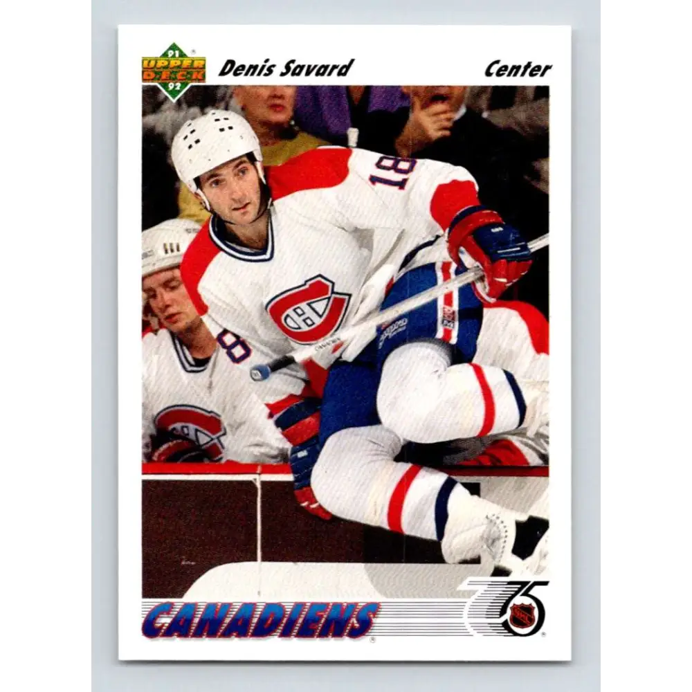 1991-92 Upper Deck #242 Denis Savard NM-MT Montreal Canadiens Hockey Card Image 1