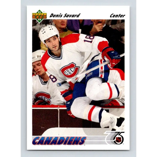 1991-92 Upper Deck #242 Denis Savard NM-MT Montreal Canadiens Hockey Card Image 1