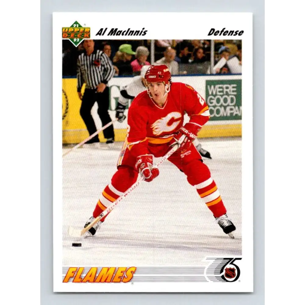 1991-92 Upper Deck #243 Al MacInnis NM-MT Calgary Flames Hockey Card Image 1