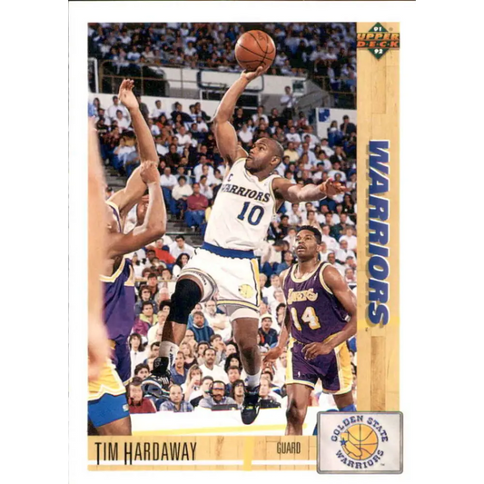 1991-92 Upper Deck #243 Tim Hardaway NM-MT Golden State Warriors Basketball Card Image 1