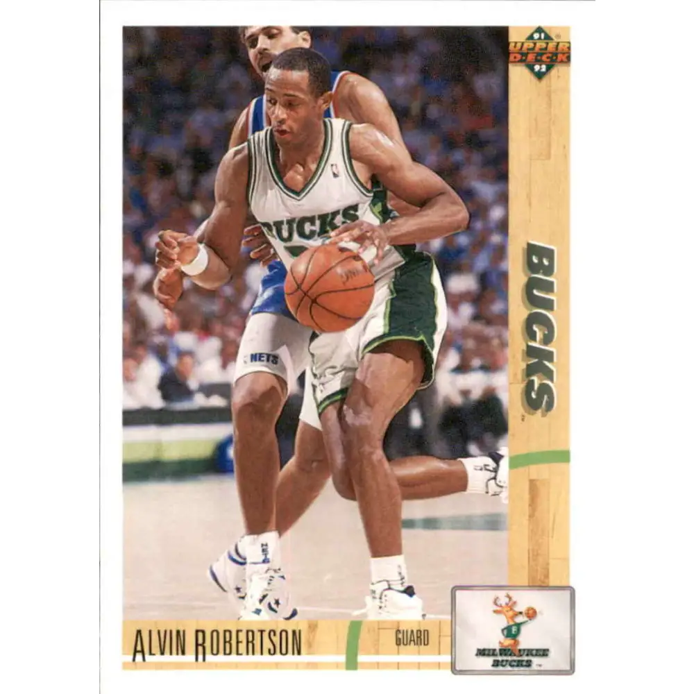 1991-92 Upper Deck #244 Alvin Robertson NM-MT Milwaukee Bucks Basketball Card Image 1