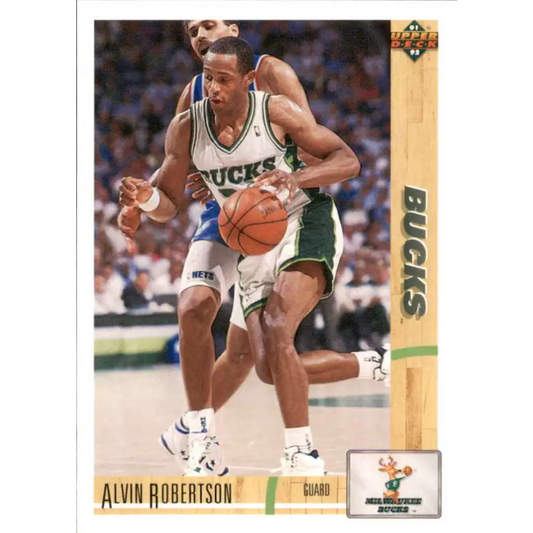 1991-92 Upper Deck #244 Alvin Robertson NM-MT Milwaukee Bucks Basketball Card Image 1