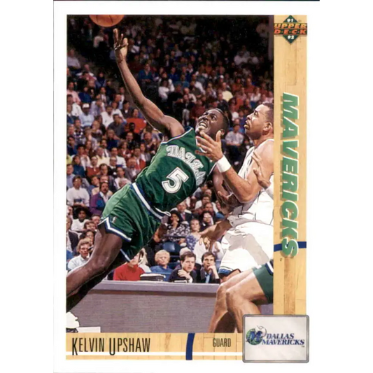 1991-92 Upper Deck #248 Kelvin Upshaw NM-MT Dallas Mavericks Basketball Card Image 1