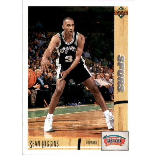 1991-92 Upper Deck #25 Sean Higgins NM-MT RC Rookie San Antonio Spurs Basketball Card Image 1