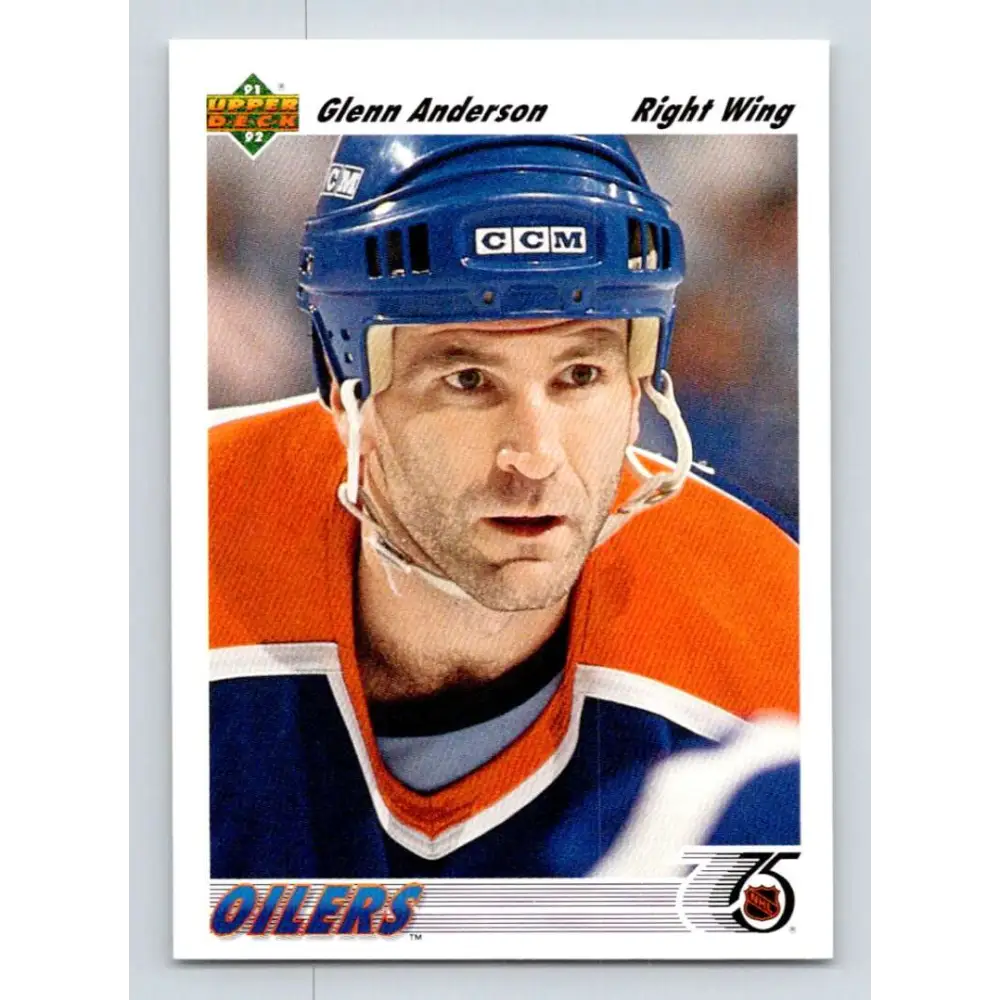 1991-92 Upper Deck #250 Glenn Anderson NM-MT Hockey Card Image 1