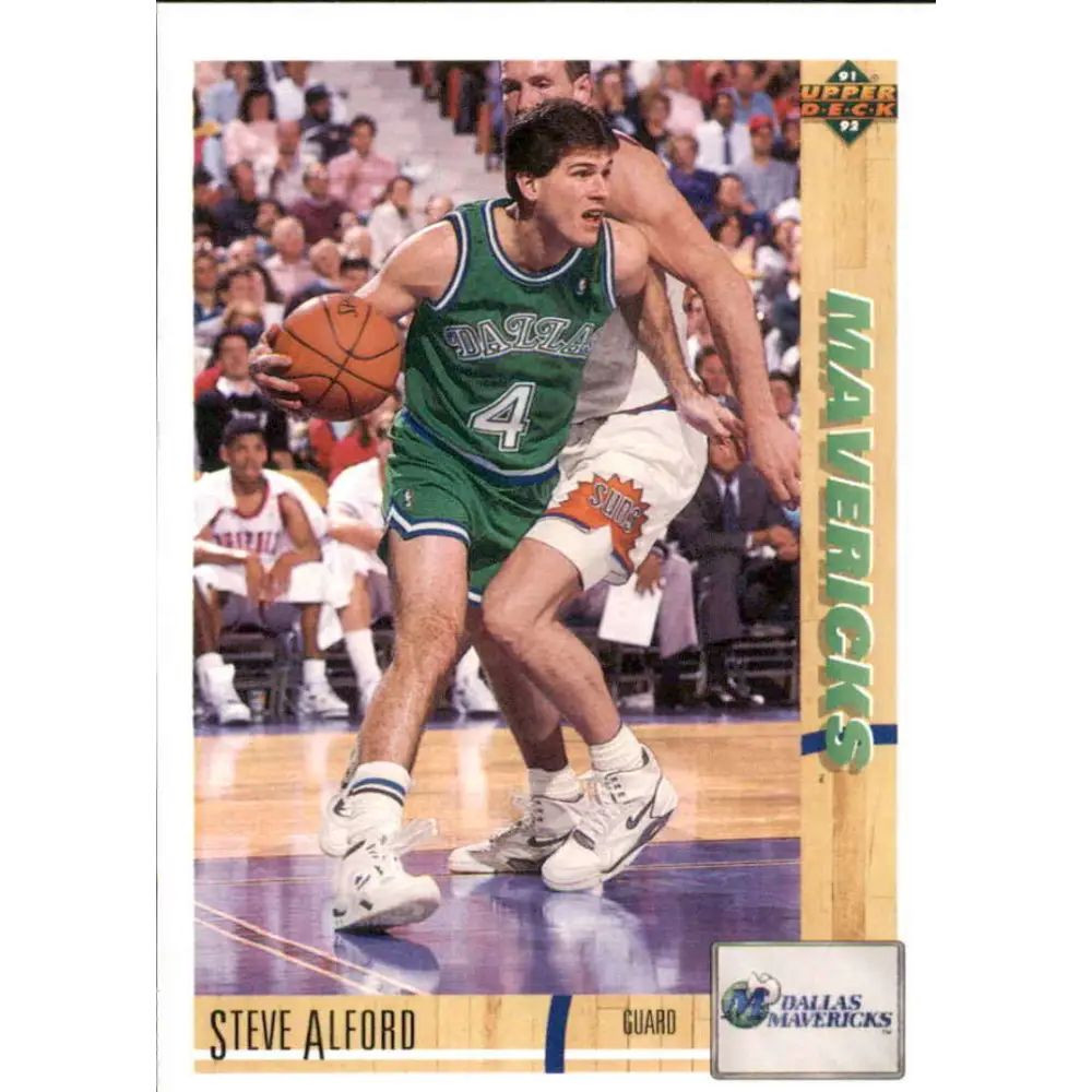 1991-92 Upper Deck #250 Steve Alford NM-MT Dallas Mavericks Basketball Card Image 1