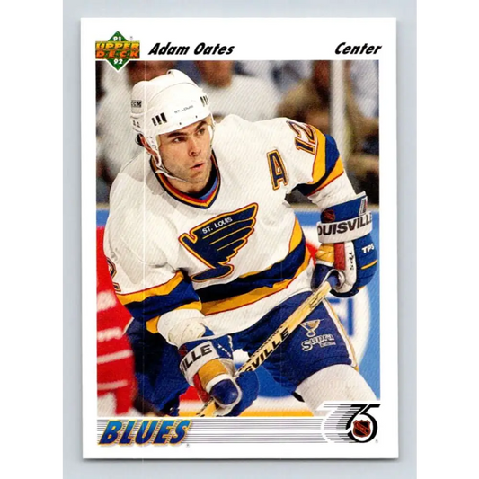 1991-92 Upper Deck #252 Adam Oates NM-MT Hockey Card Image 1