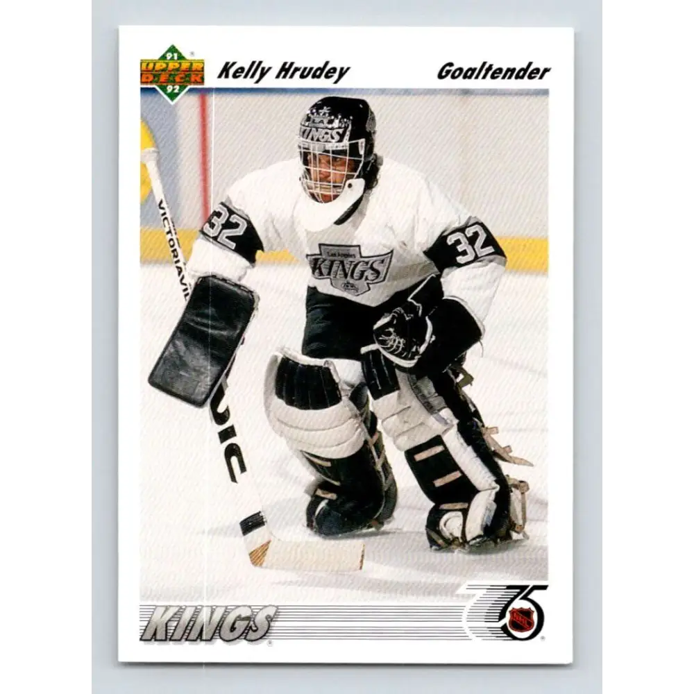 1991-92 Upper Deck #262 Kelly Hrudey NM-MT Los Angeles Kings Hockey Card Image 1