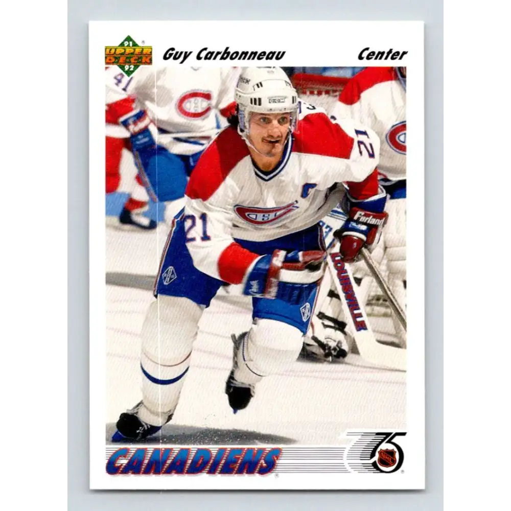 1991-92 Upper Deck #265 Guy Carbonneau NM-MT Montreal Canadiens Hockey Card Image 1