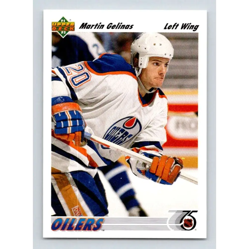 1991-92 Upper Deck #266 Martin Gelinas NM-MT Edmonton Oilers Hockey Card Image 1