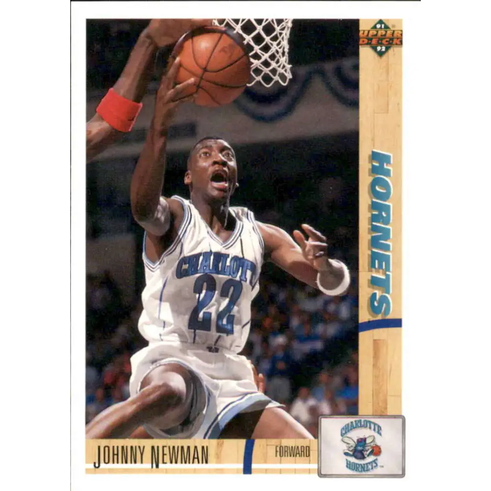 1991-92 Upper Deck #268 Johnny Newman NM-MT Charlotte Hornets Basketball Card Image 1