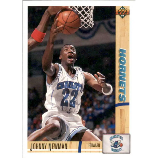 1991-92 Upper Deck #268 Johnny Newman NM-MT Charlotte Hornets Basketball Card Image 1