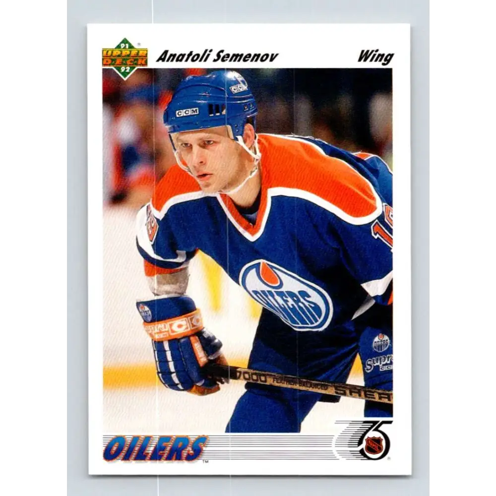 1991-92 Upper Deck #269 Anatoli Semenov NM-MT Edmonton Oilers Hockey Card Image 1
