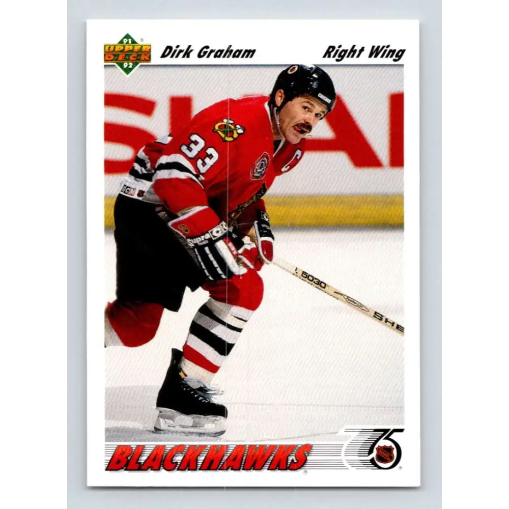 1991-92 Upper Deck #271 Dirk Graham NM-MT Chicago Blackhawks Hockey Card Image 1