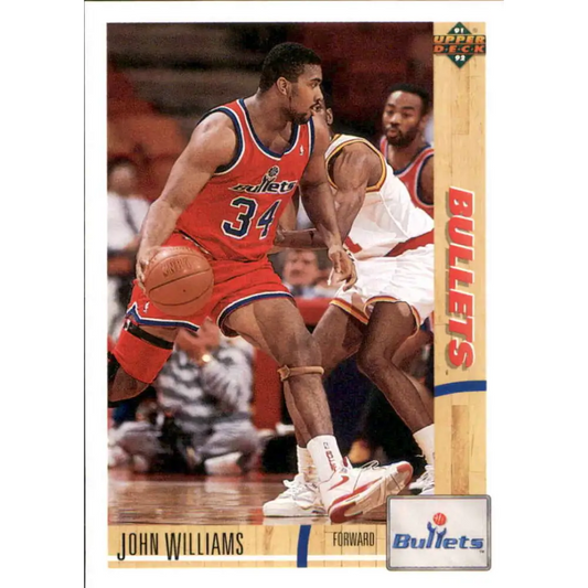 1991-92 Upper Deck #272 John Williams NM-MT Washington Bullets Basketball Card Image 1