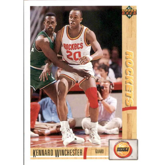 1991-92 Upper Deck #273 Kennard Winchester NM-MT RC Rookie Houston Rockets Basketball Card Image 1