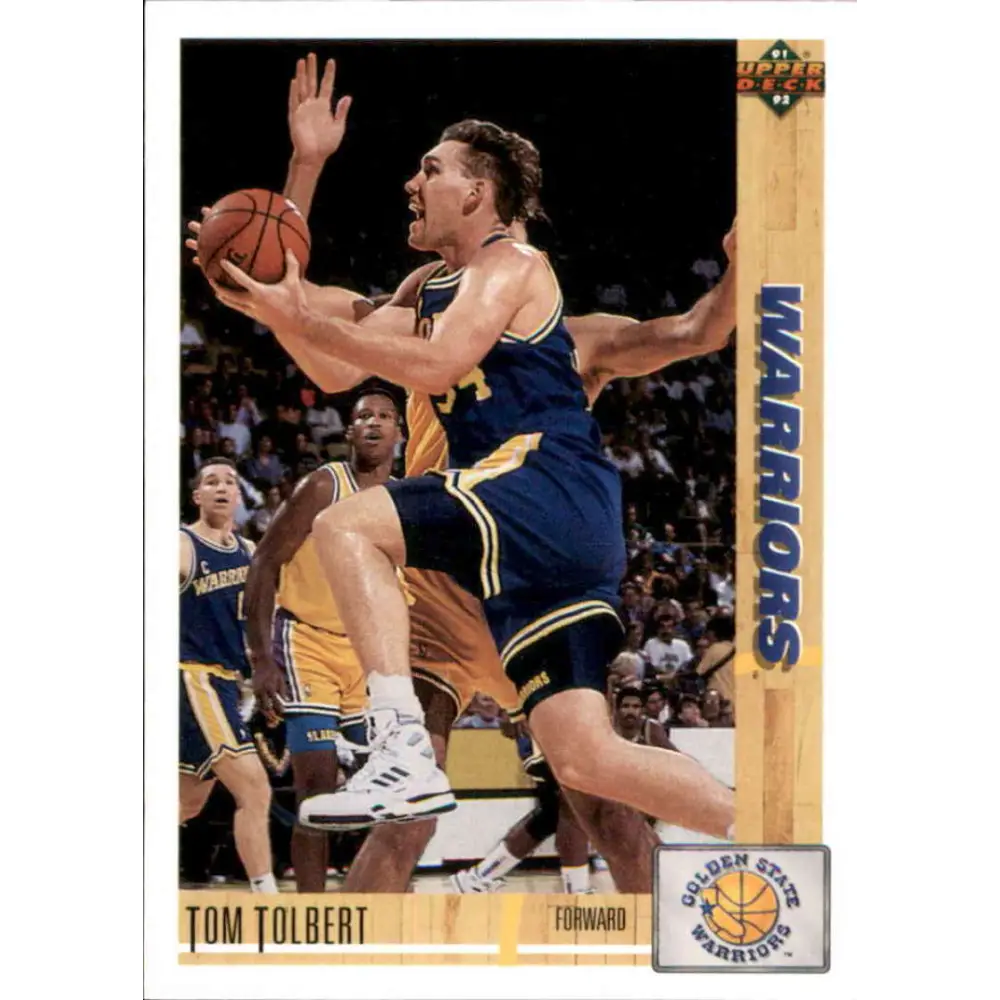 1991-92 Upper Deck #283 Tom Tolbert NM-MT Golden State Warriors Basketball Card Image 1