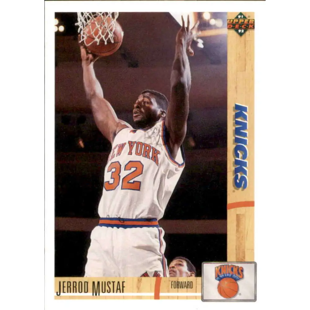 1991-92 Upper Deck #284 Jerrod Mustaf NM-MT New York Knicks Basketball Card Image 1