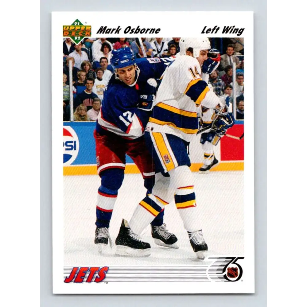 1991-92 Upper Deck #296 Mark Osborne NM-MT Winnipeg Jets Hockey Card Image 1