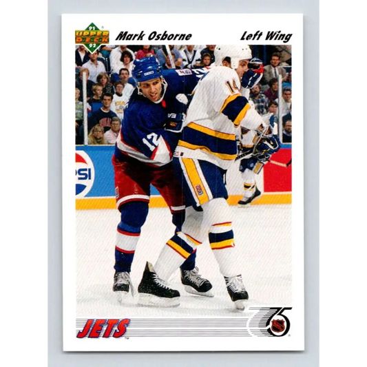 1991-92 Upper Deck #296 Mark Osborne NM-MT Winnipeg Jets Hockey Card Image 1
