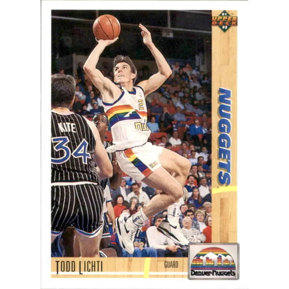 1991-92 Upper Deck #299 Todd Lichti NM-MT Denver Nuggets Basketball Card Image 1