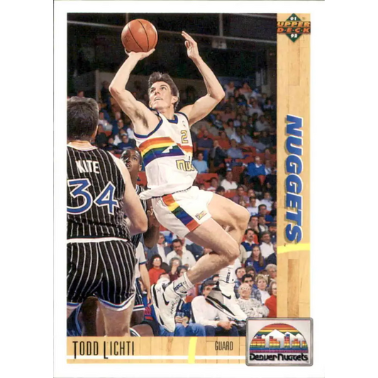 1991-92 Upper Deck #299 Todd Lichti NM-MT Denver Nuggets Basketball Card Image 1