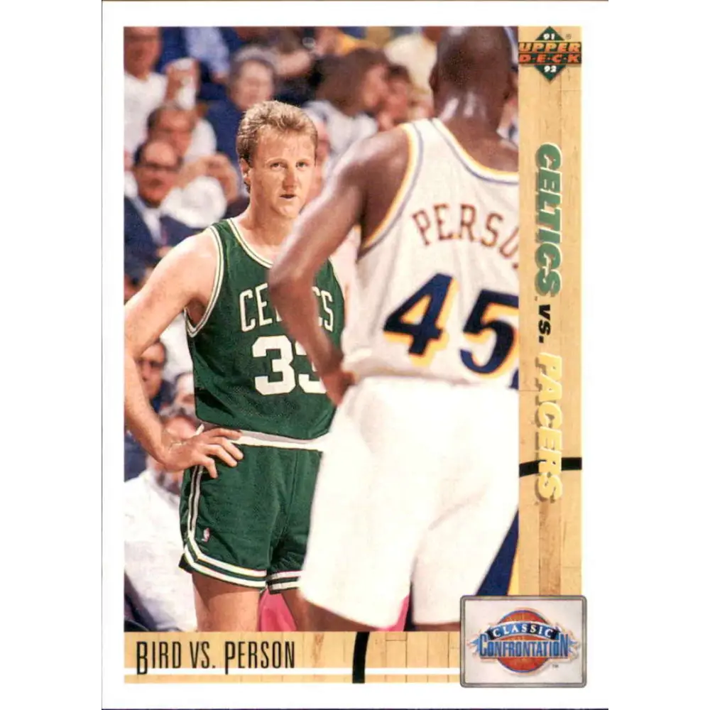 1991-92 Upper Deck #30 Larry Bird/Chuck Person CC NM-MT Boston Celtics/Indiana Pacers Basketball Card Image 1